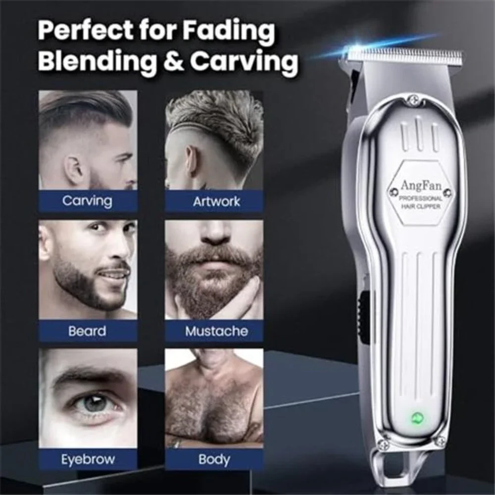Men's Professional Hair Clipper Cordless Trimmers Set with LCD Display